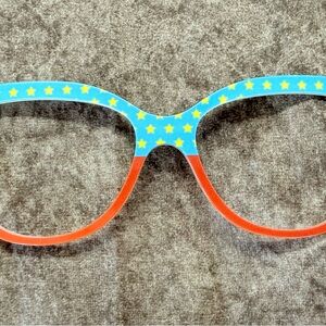 Children's Star Print Blue and Red Fashion Glasses